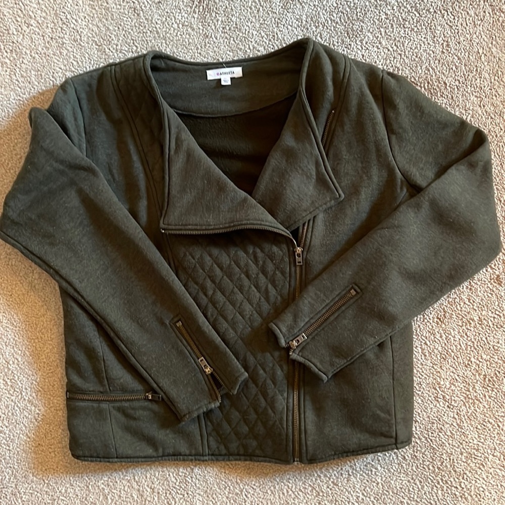 Athleta green motto jacket szXL